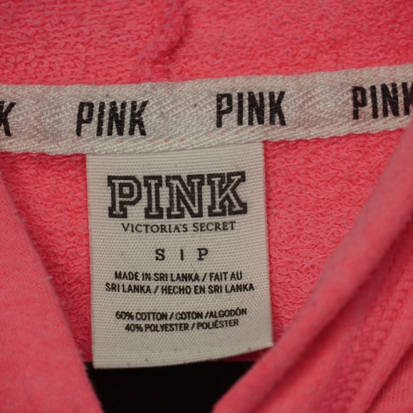 PINK Victoria's Secret Logo Hoodie Jacket Size Sm - Picture 8 of 8